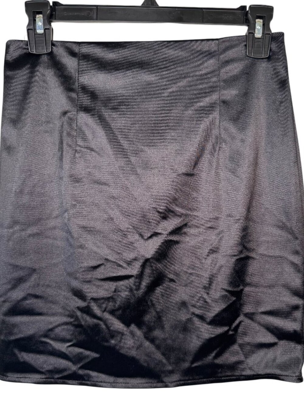 Pretty Little Thing Black Satin Mini Skirt Goth Punk Emo Alternative Grunge US 4